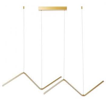 Lampada a sospensione LED in metallo dorato Luce moderna di design Illuminazione d'accento