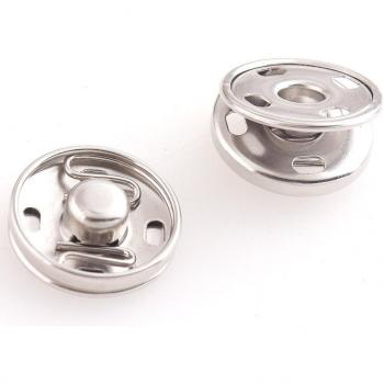 Silver Poppers Snap Fasteners 10pc