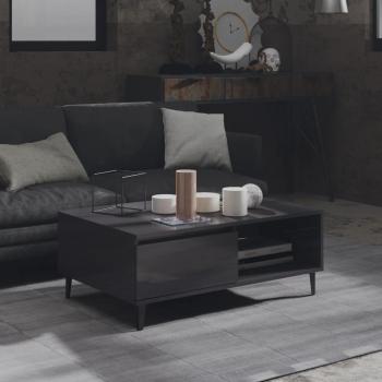 Coffee Table High Gloss Grey 90x60x35 cm Engineered Wood Vidaxl