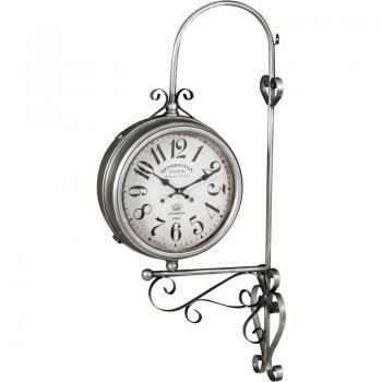 Orologio stazione ferroviaria a parete bifacciale