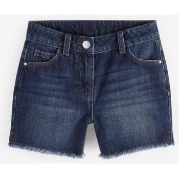 Longer‑Length Denim Shorts, 100% Cotton – Blue