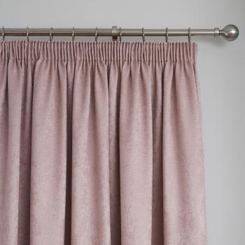 Galaxy Blush Pink Dim Out Pencil Pleat Curtains