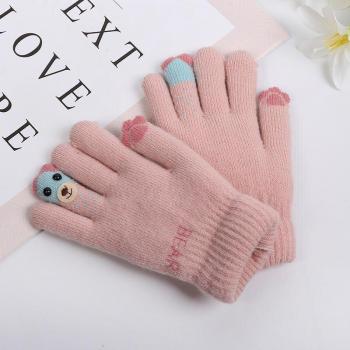BalleenShiny Children's Bear Fingertip Gloves