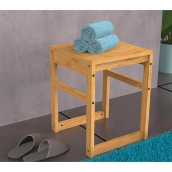 Eisl Badhocker mit Bambusoberfläche 35x35x45 cm