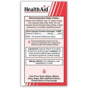 Health Aid Vitamin E 600iu Capsules