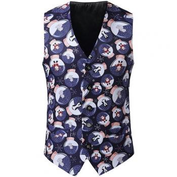 Chaleco Navideño Hombre con Estampado Santa