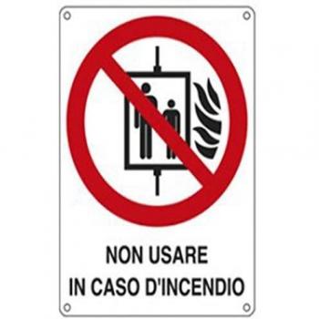 Etichetta non usare in caso di incendio 11,5x16 cm