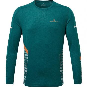 Ronhill Tech Afterhours Men's Long Sleeve Running Shirt - Petrol Blue