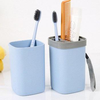 Organizador portátil para cepillos de dientes y pasta dental