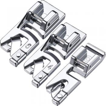 3pcs Sewing Machine Rolled Hem Feet for Brother Singer