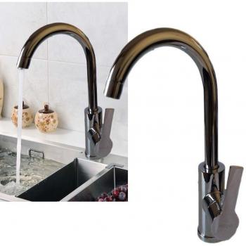Miscelatore Lavello Cucina Acciaio Cromato Monocomando