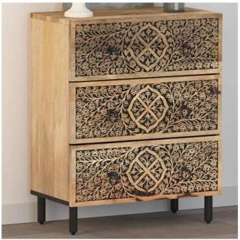 Buffet design en bois massif de manguier 60x33x75 cm – Style vintage