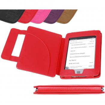 Copertura Rosa Autentico Cuir per K con Stile Letterario e Zippatura Magnetica