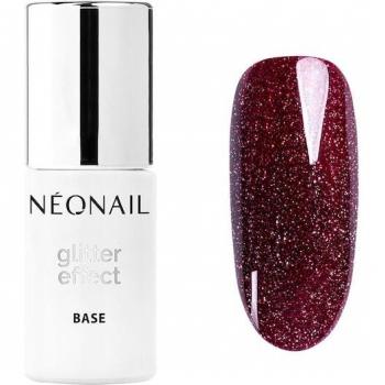 NeoNail Glitter Base - Burgundowy Efekt