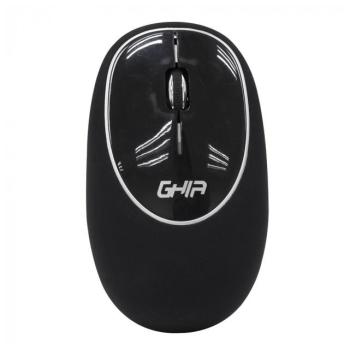 Mouse Inalámbrico Ghia GT100NN Ergonomía y Comfort Negro