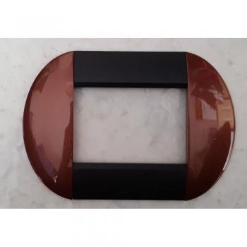 Assiette Bticino Compatible Marron et Noir