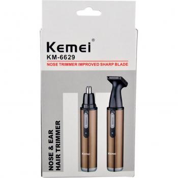 Kemei KM‑6629 Cortapuntos Estilo 2 en 1: Trimmer de Nariz + Tijera de Precisión