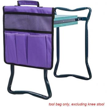 Sac à outils de jardin à genoux avec rangement portable et tabouret intégré