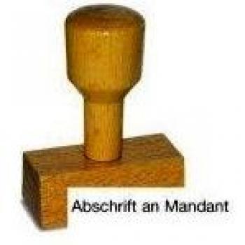 Vorgangsstempel - Abschrift an Mandant