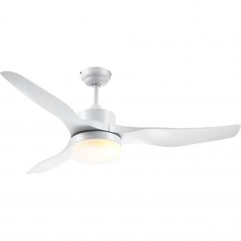 HOMCOM Ventilatore Da Soffitto Con Luce Led A 3 Modalità Con Telecomando, 6 Velocità, ?132x40cm
