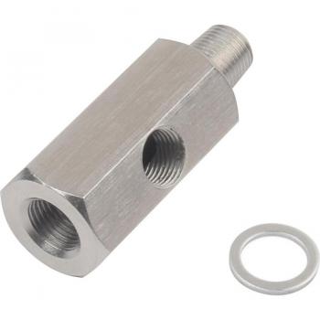 Adaptador Turbo de acero inoxidable 1/8 BSPT para medidor de línea de alimentación