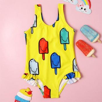 Girls' Ruffled One-Piece Swimsuit - European and American Style XYY-149