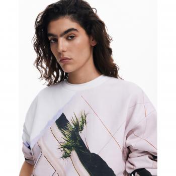 Felpa Desigual Femminile con Pattern