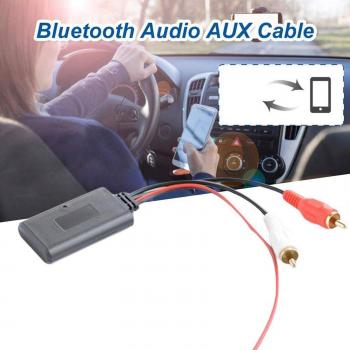Adaptateur musique Bluetooth pour voiture, interface 2xRCA noir