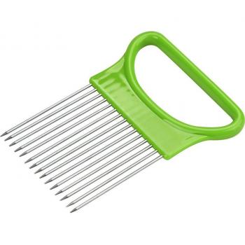 Support de coupe pour tomates et légumes avec fourchette sécurisée - 1 pièce
