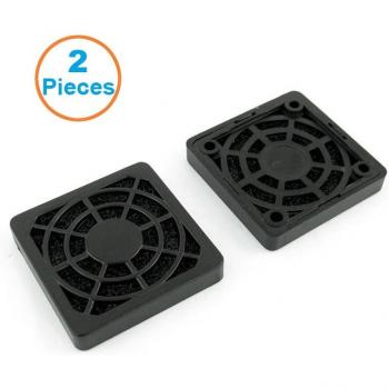 2 Stück 4CM Computer Staubfilter Schwarz Kunststoff für 40mm Gehäuselüfter, 43x43mm