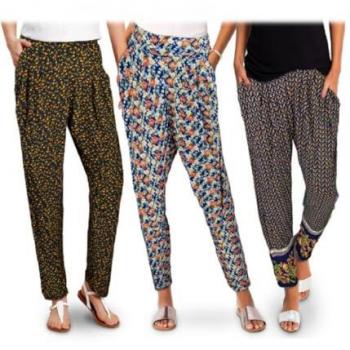 Set di pantaloni Blossom 3 in stile turco – colore fiori XL‑XXL