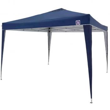 Tenda Dobrável Azul 3x3m em Poliéster com Pés de Alumínio