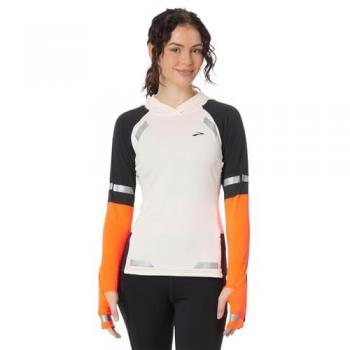 Hoodie Térmico Visible Brooks Running 2.0 para Mujer Beige