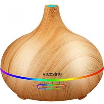 Umidificatore Olio Essenziale Homasy 500ml – LED 14 Colori, Spegnimento Automatico