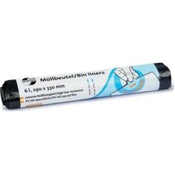 Kaiser+Kraft Mülleimerbeutel, HDPE, 6 µm, 6 l, BxH 290 x 330 mm, grau, VE 1500 Stk