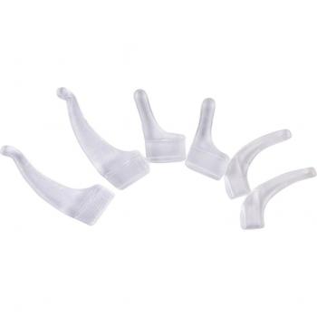 Transparent Anti-Slip Silicone Temple Tips for Eyewear - 10 Pairs