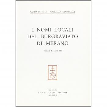 I nomi locali del burgraviato di Merano