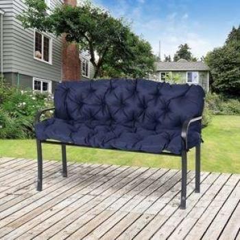 Colchón para Banco de 3 Plazas con 6 Cordones de Fijación – Outsunny