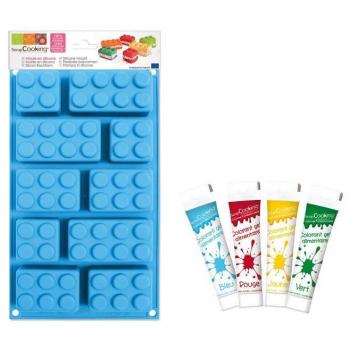 Moldes de Silicona Bricks y Colorantes Alimentarios