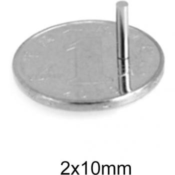 500-1000PCS 2x10mm NdFeB Small Round Magnet