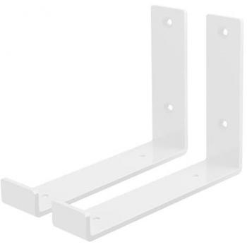 Staffe Angolari per Ripiani Metallo Bianco – 20×4×14 cm (set 2)