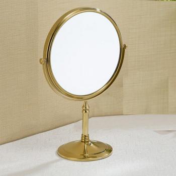 8-Inch Round Dual-Sided 3X Magnification Rotating Desk Makeup Mirror