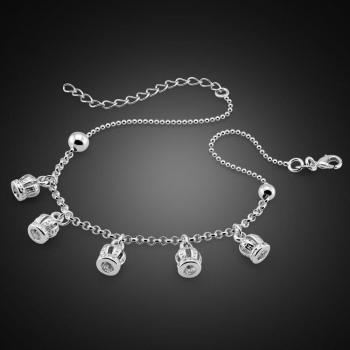 Couronne de Lune – Bracelet de Cheville Argentée