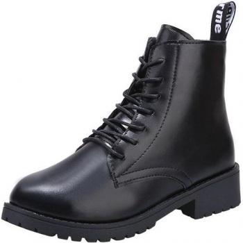 Zapatos Al Tobillo de Cuero PU – Estilo Casual