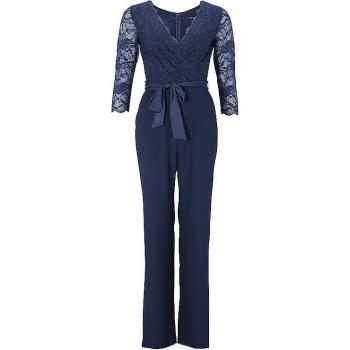 Swing Jumpsuit mit Bindegürtel, Größe 42 - women - Marine - 42