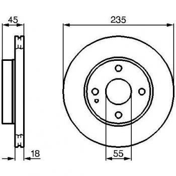 BOSCH 0 986 478 241 Vorderachse Bremsscheibe
