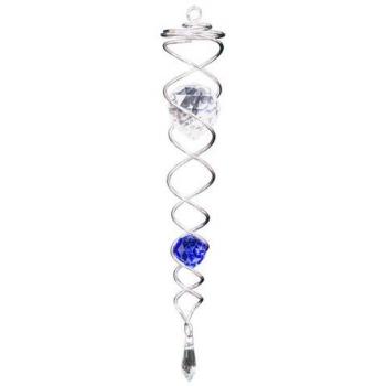 Iron Stop 8068-2 34 cm Classic Crystal Wind Twister - Silver/Blue