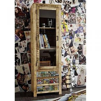 Detroit‑Stil Mango‑Vitrine aus Massivholz