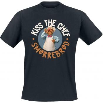 Le Muppet Show T‑shirt homme noir « Kiss The Chef » (Chef Suédois) – M-5XL