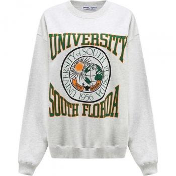 University of South Florida Women's Thick Long Sleeve Sweatshirt - Grey